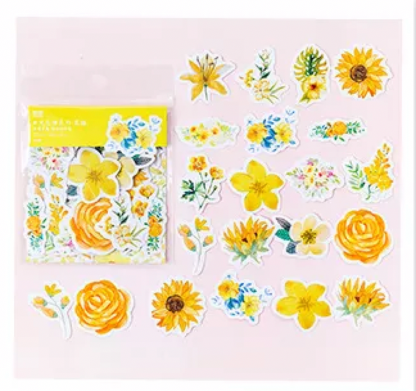 Daisy Sunflower Stickers Die Cut Set