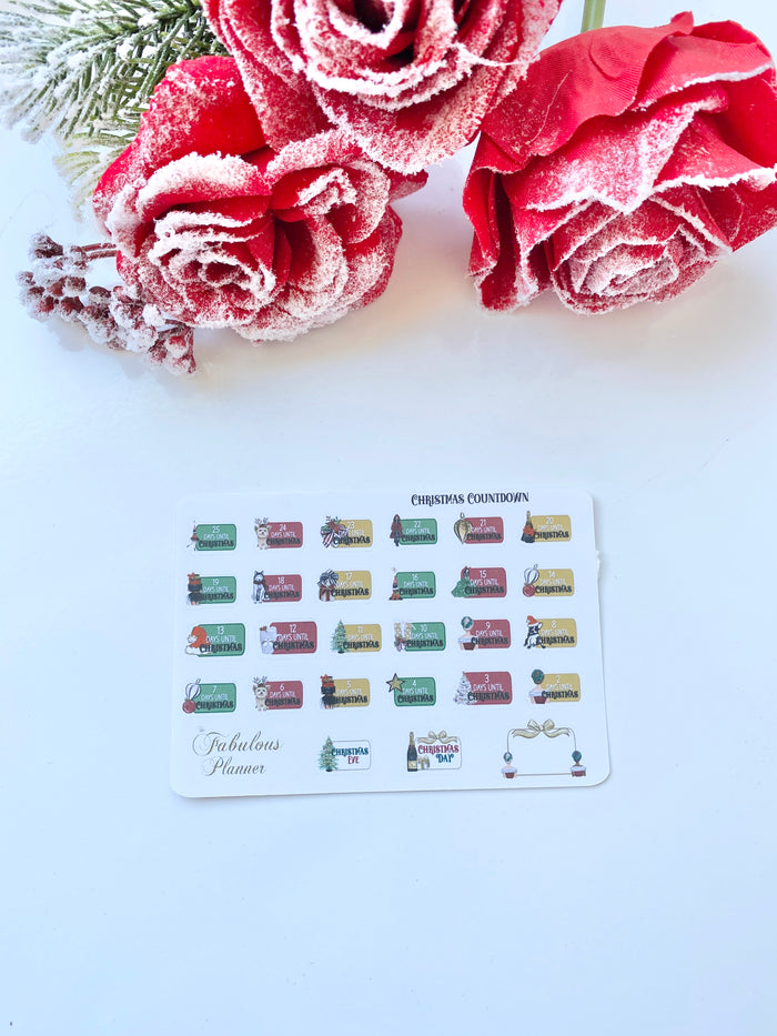 Luxury Holidays Christmas Countdown - 1 Mini Sheet