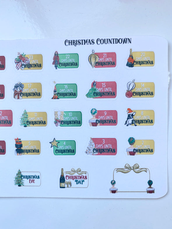 Luxury Holidays Christmas Countdown - 1 Mini Sheet