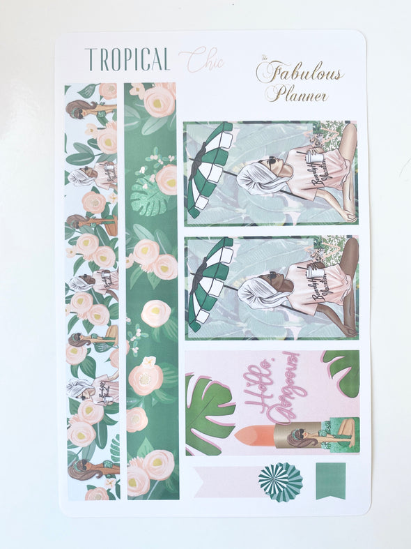 Tropical Chic Sticker Kit - 3 Sheets