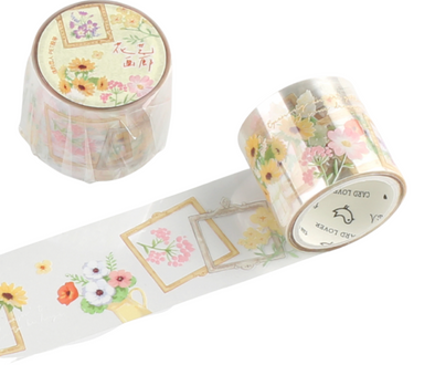 Daisy SunFlower Clear Washi Tape