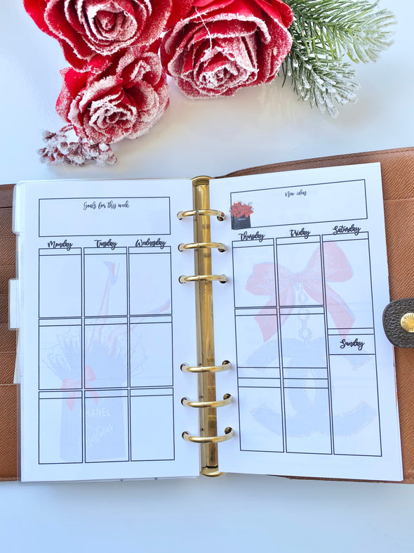Luxury Holiday Planner Weekly Inserts