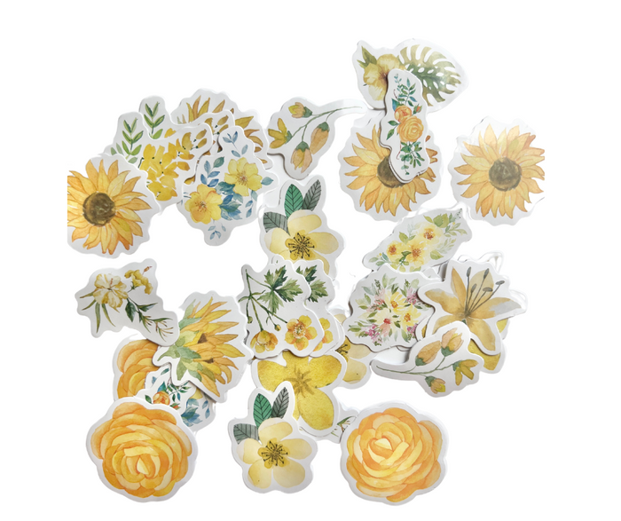 Daisy Sunflower Stickers Die Cut Set