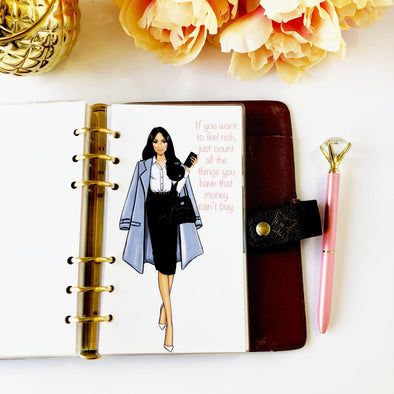Brunette Boss Babe Planner Dashboard