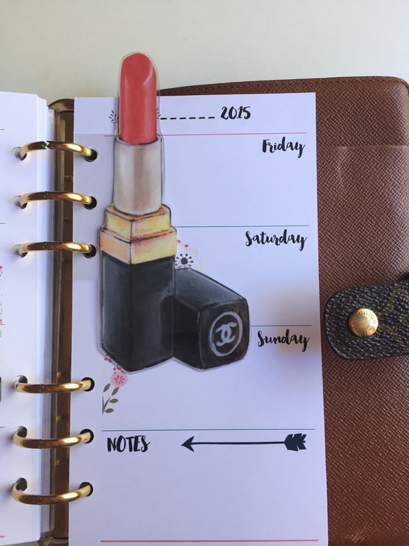 Lipstick Planner Bookmark