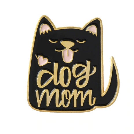Dog Mom Cat Mom Enamel Pin