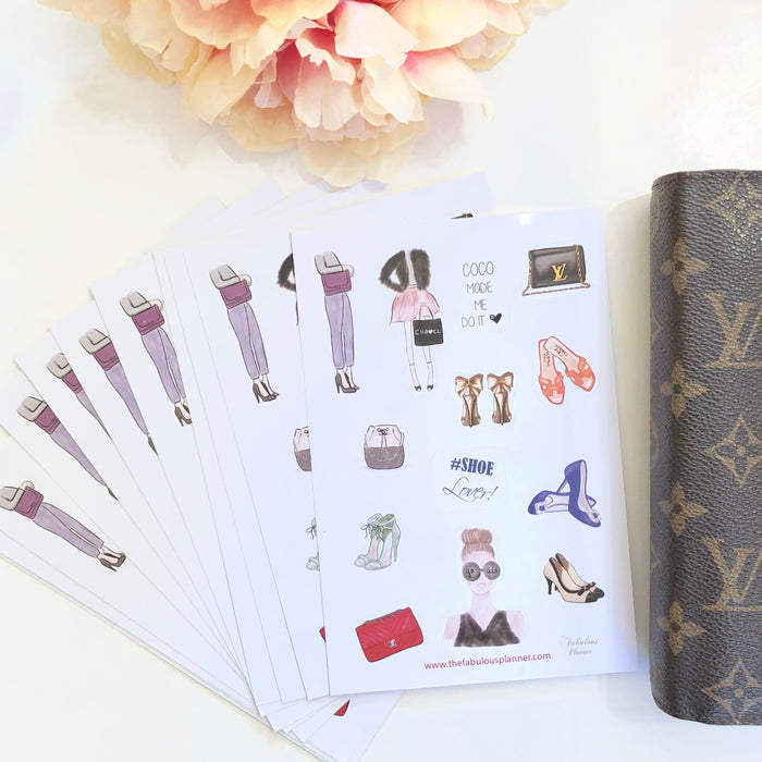 Fashion Illustration Matte Stickers