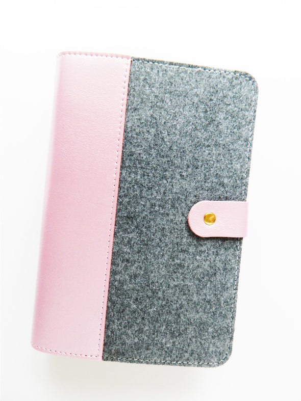 Felt With Pu Leather Ring Planner