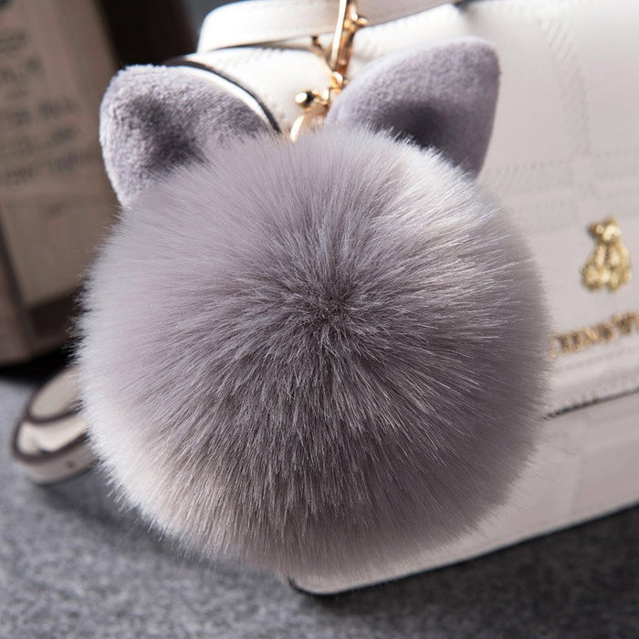 Fluffy Bunny Keychain