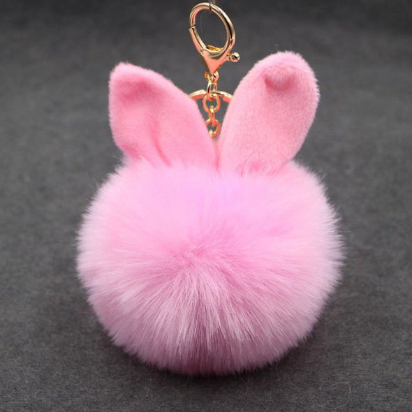 Fluffy Bunny Keychain