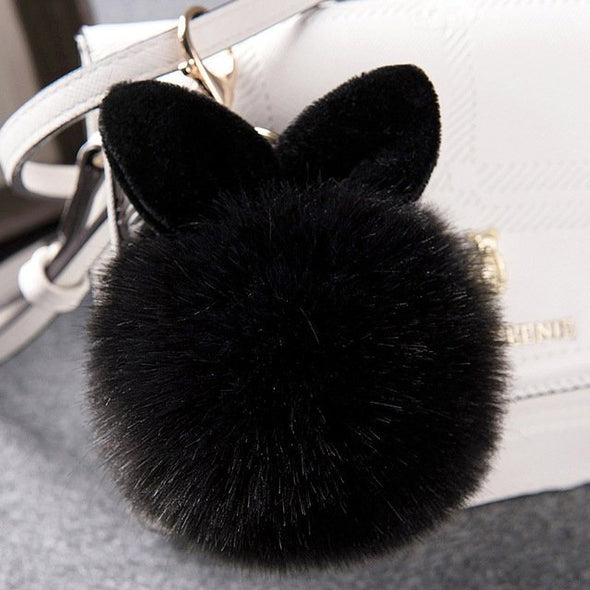 Fluffy Bunny Keychain