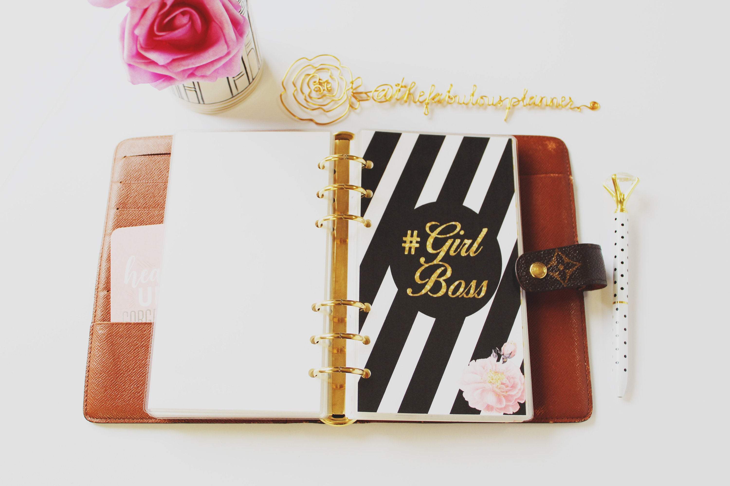 Girl Boss Planner Dashboard, Planner Insert, Filofax Dashboard