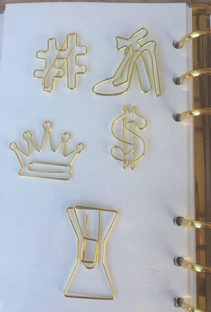 Fancy Gold Paper Clips