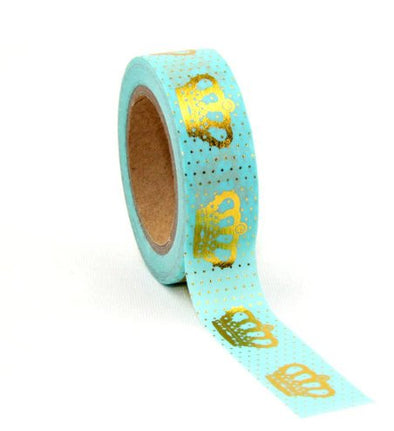 Green Gold Crown Mask Tape