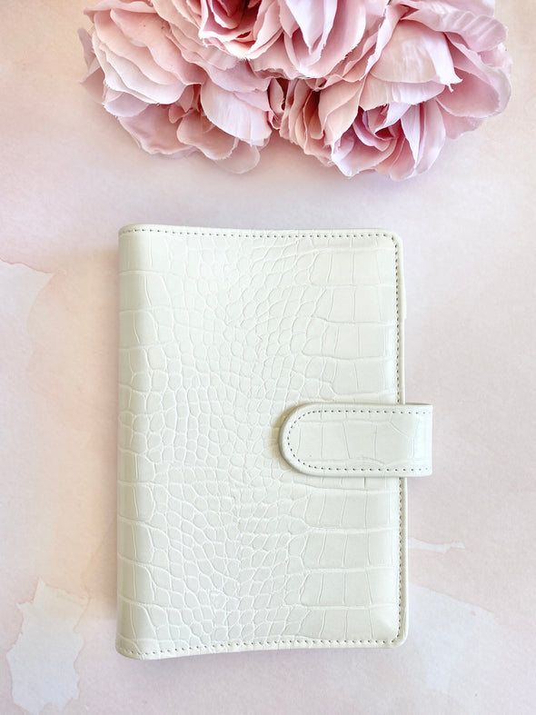 Croco Faux Leather Ring Planner