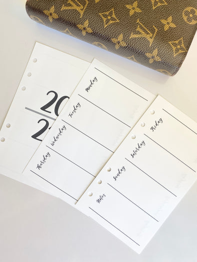 Minimalist Planner Weekly Inserts