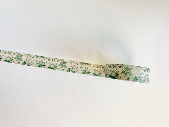 Green Christmas Holiday Washi Tape