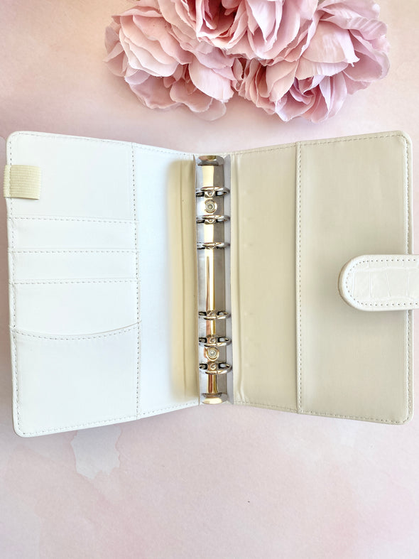 Croco Faux Leather Ring Planner