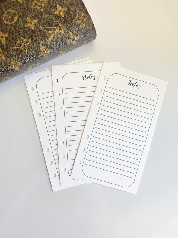 Minimalist Planner Notes Pages