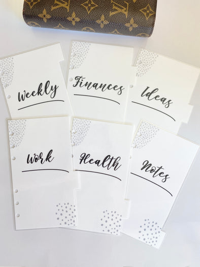 Minimalist Planner Divider Set