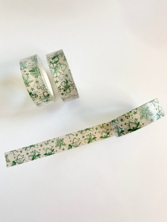 Green Christmas Holiday Washi Tape