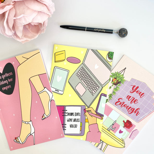 Girls Boss Mini Journal Colorful Collection