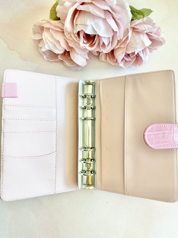 Croco Faux Leather Ring Planner