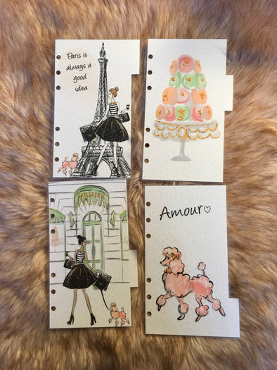 Paris Planner Dividers - Set of 4