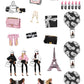 Paris Love Cute Matte Planner Stickers