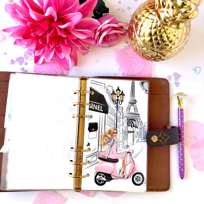 Parisian Pink Scooter Planner Dashboard