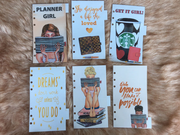 Planner Girl Dividers - Set of 6