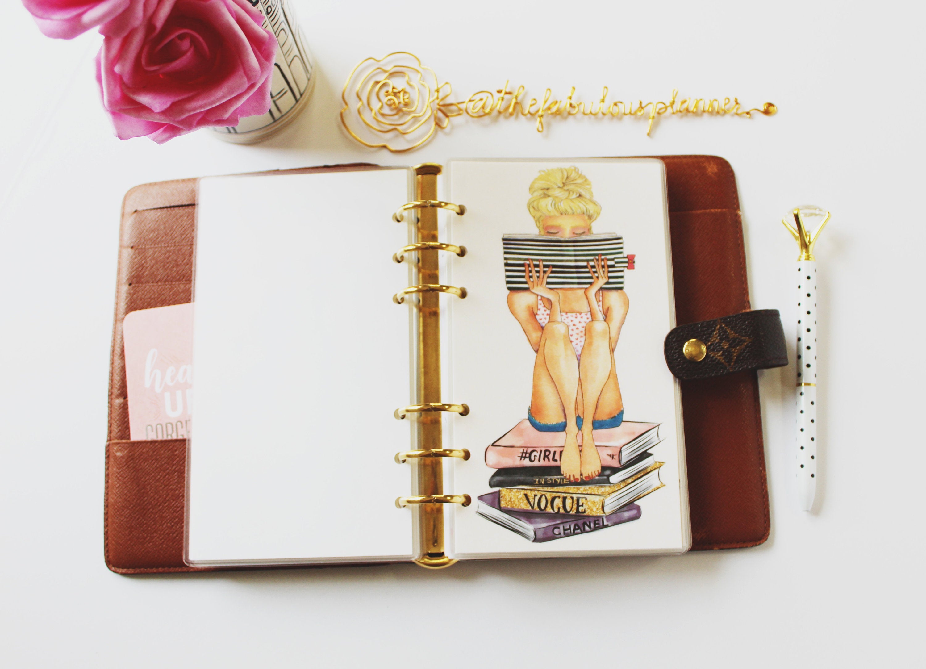 Girl Boss Planner Dashboard Insert for Your PM MM GM Agenda 