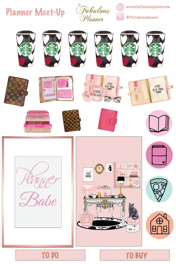 Planner Meet Up Stickers - 2 Sheets