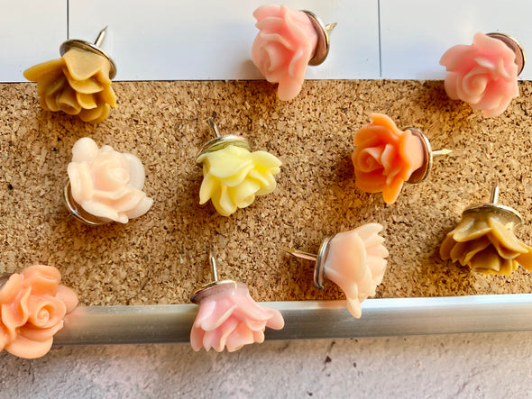 Rose Push Pins for Cork Boards