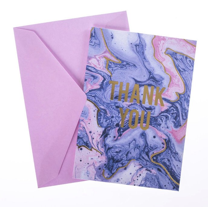 Gold Foil Thank You Cards