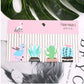 Set of 4 Summer Flamingo Cactus Magnetic Bookmarks