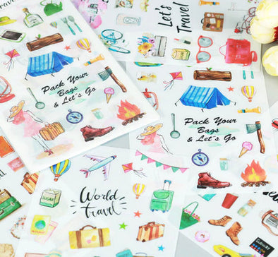 Set of 6 Travel Stickers