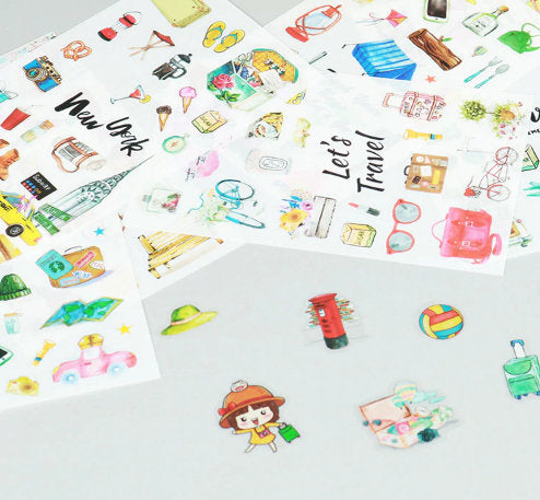 Set of 6 Travel Stickers
