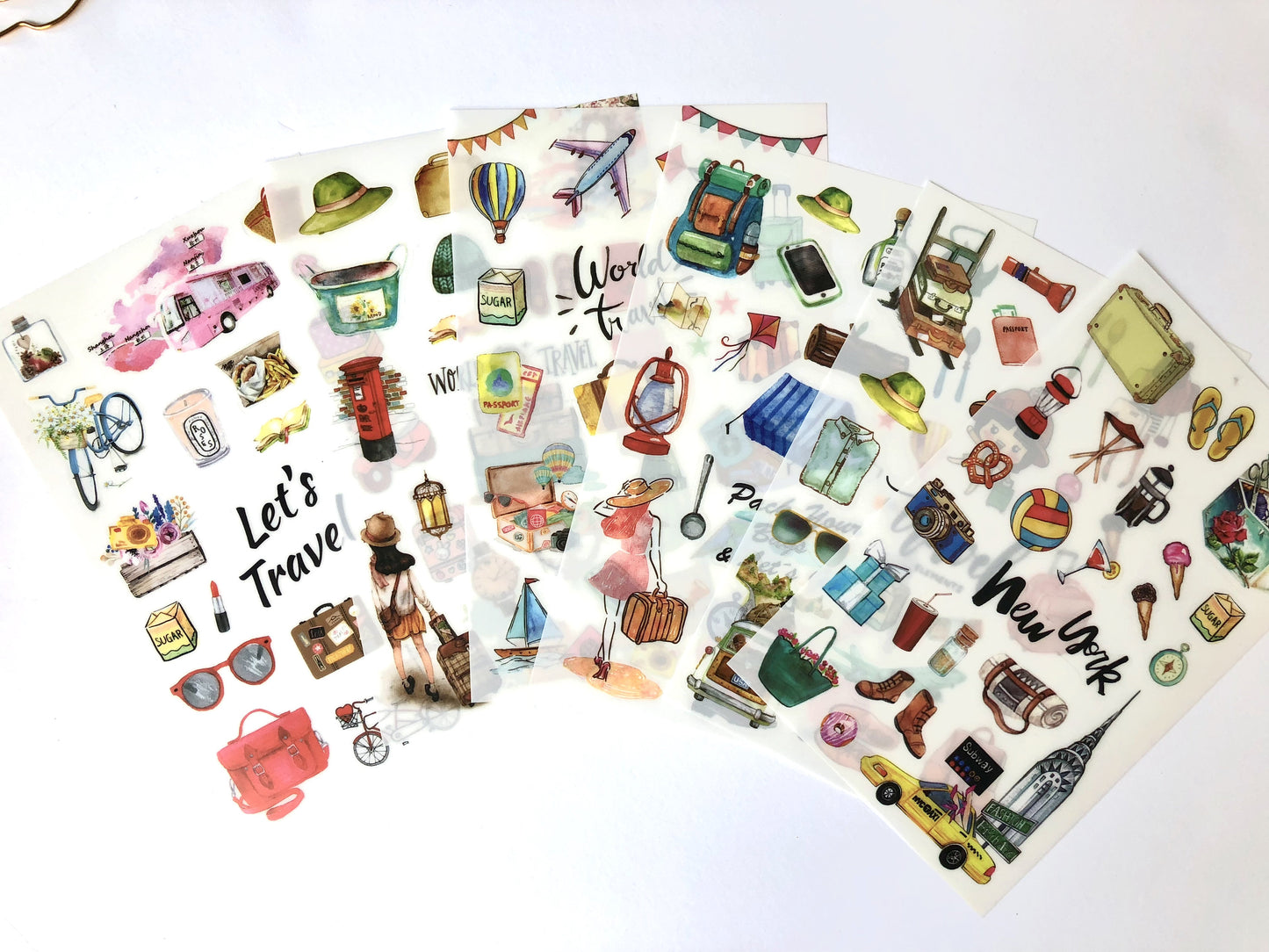 Set of 6 Travel Stickers
