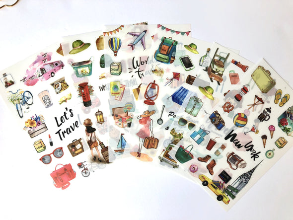 Set of 6 Travel Stickers
