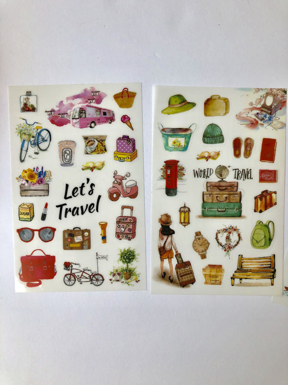 Set of 6 Travel Stickers