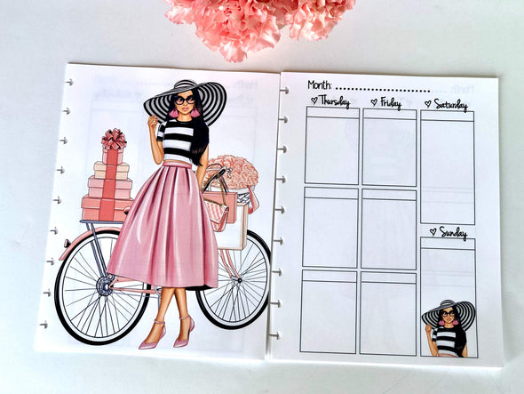 Spring Time Vertical Weekly Planner Inserts
