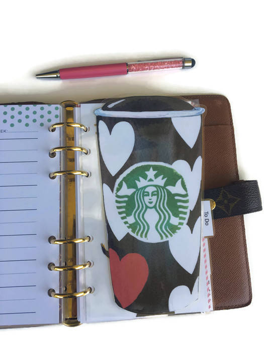 Coffee Cup Planner Bookmark