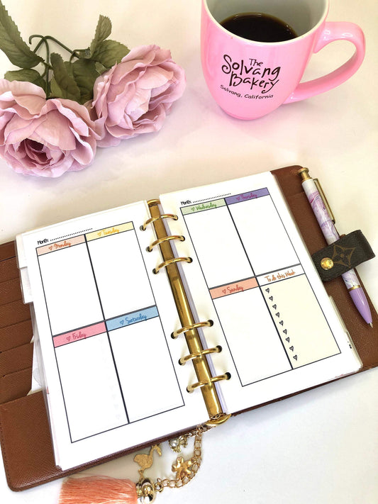 City Girls Week on 2 pages Planner Inserts