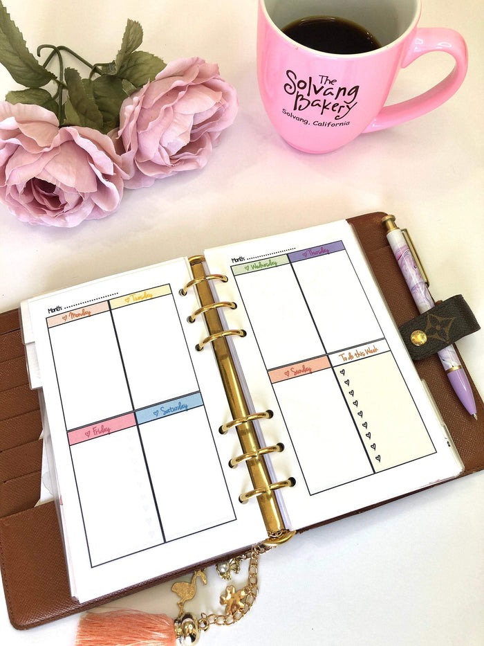 City Girls Week on 2 pages Planner Inserts
